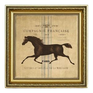 Vintage Equine Framed Illustration